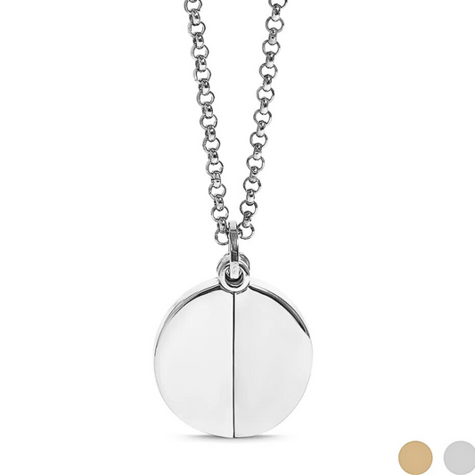 Personalized Hidden Message Medallion Necklace