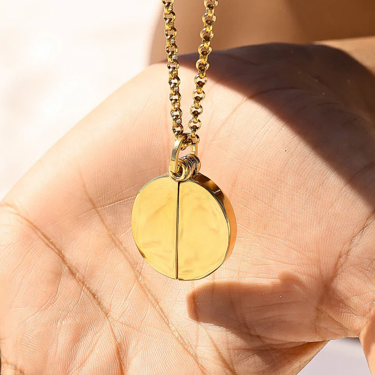 Personalized Hidden Message Medallion Necklace