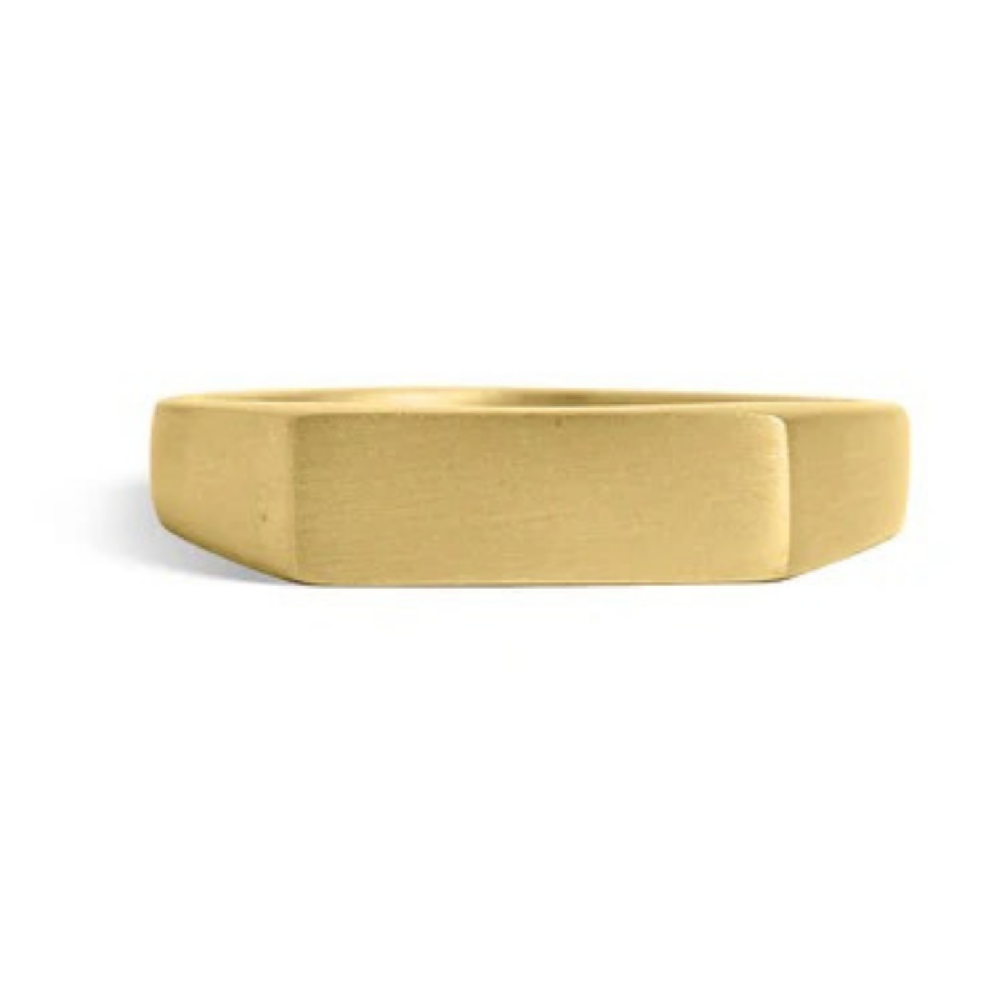 Personalized Gold Horizontal Signet Ring
