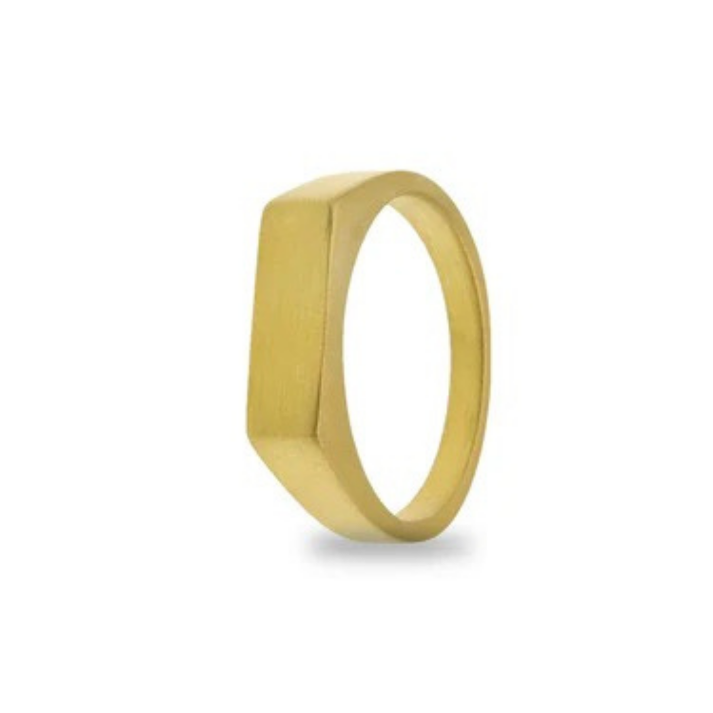 Personalized Gold Horizontal Signet Ring