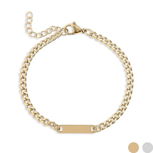Personalized Curb Bar Bracelet