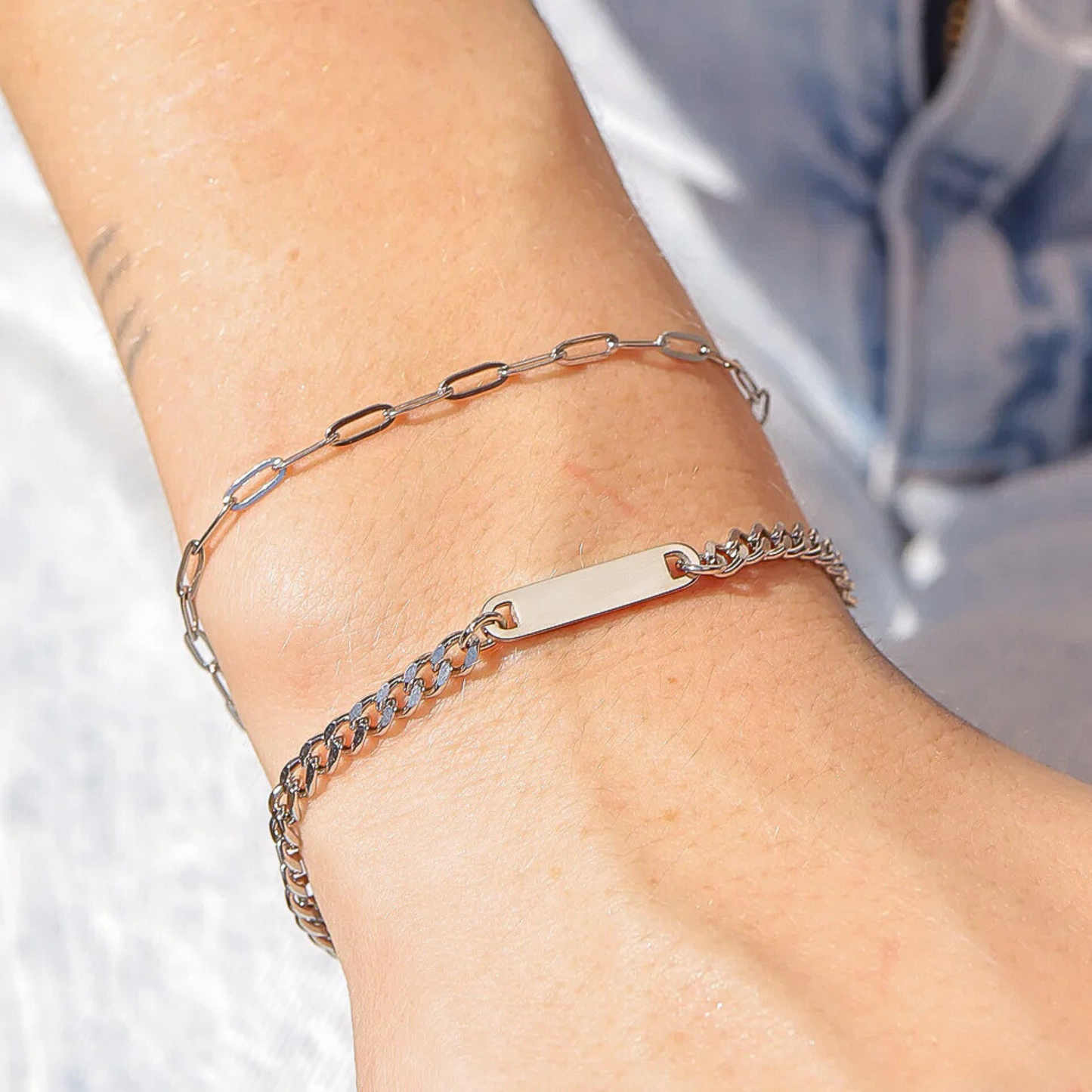 Personalized Curb Bar Bracelet