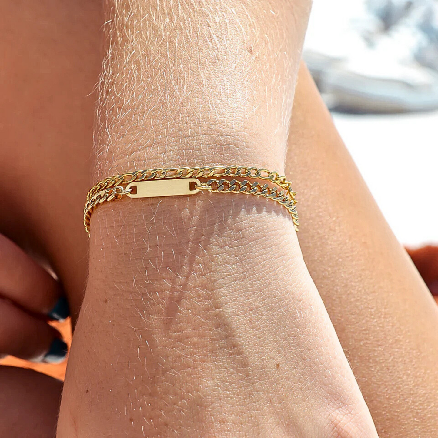 Personalized Curb Bar Bracelet