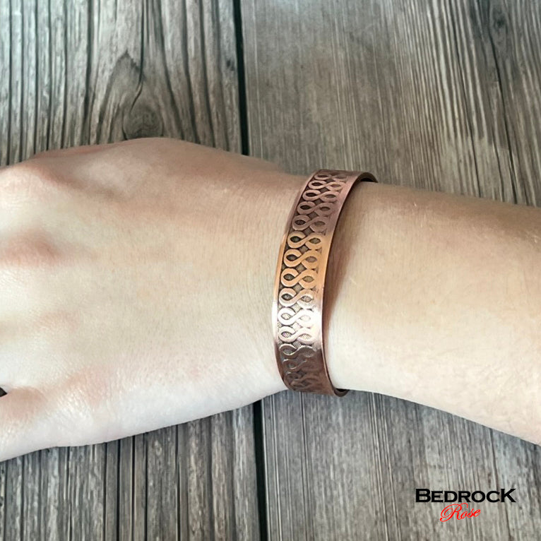 Ombre Effect Infinity Cuff, Copper Cuff, Copper Bracelet, Infinity Design Copper Cuff, Gift for Her, Copper Arthritis Help, Gift for Her