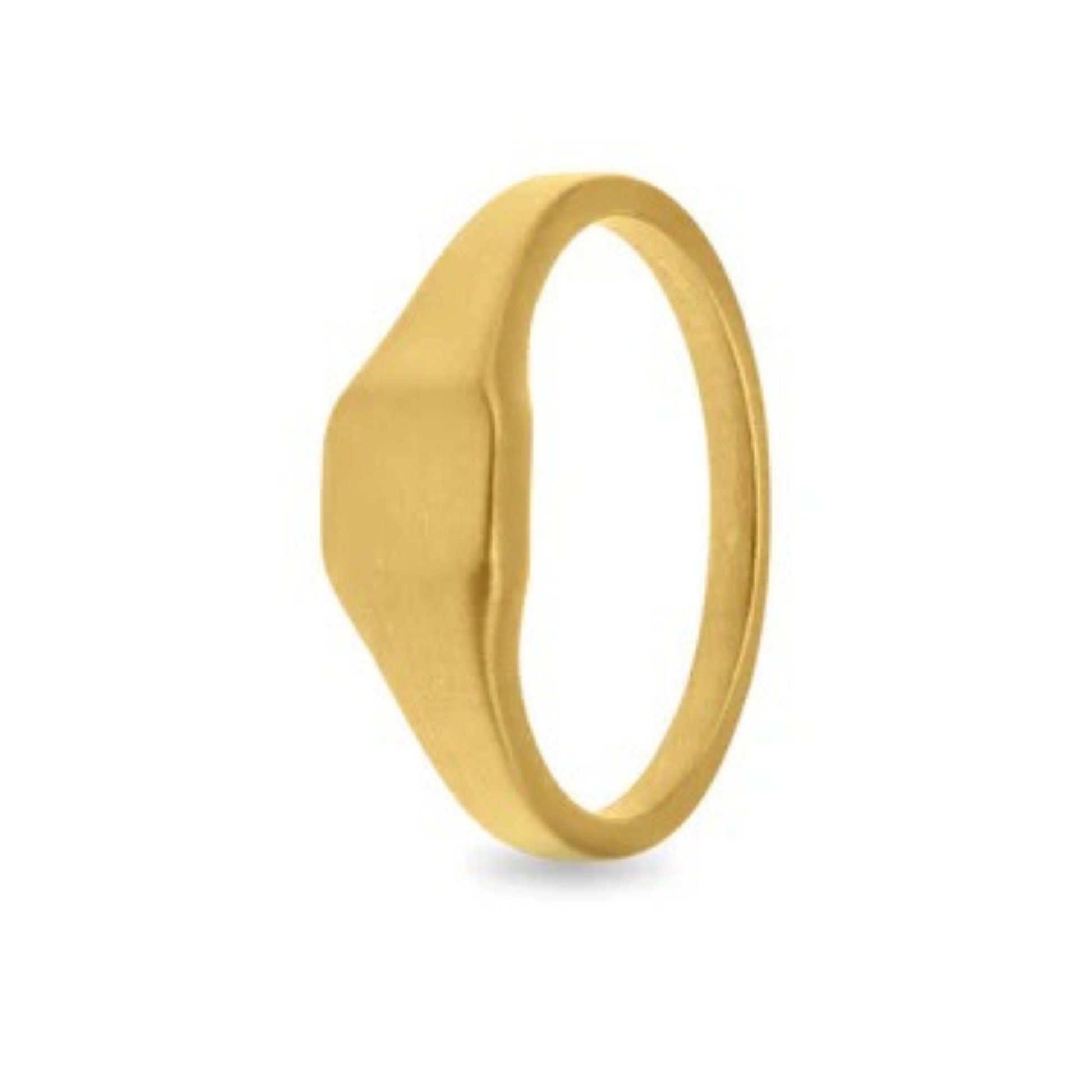 Gold engravable square signet ring, personalizable, custom jewelry, gift