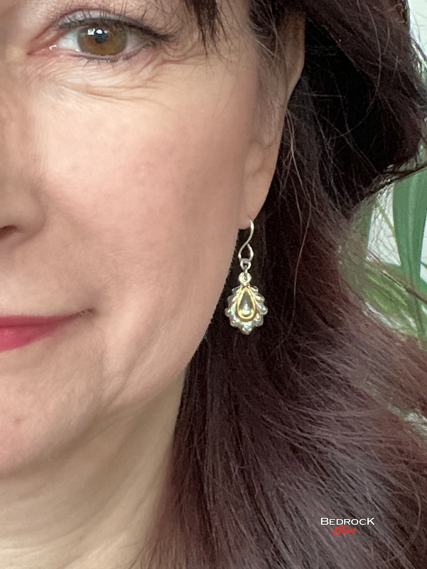 Charming Silver and Gold Chandelier Earrings, Silver and Gold Chandelier Dangling Earrings, Petite dangling earrings, gift for her