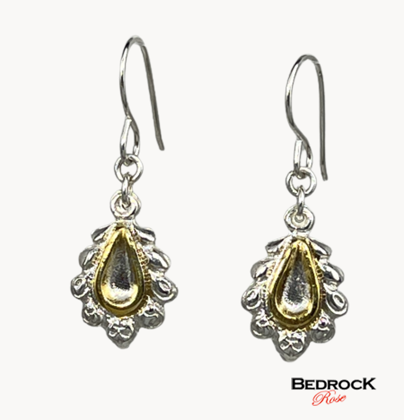 Charming Silver and Gold Chandelier Earrings, Silver and Gold Chandelier Dangling Earrings, Petite dangling earrings, gift for her