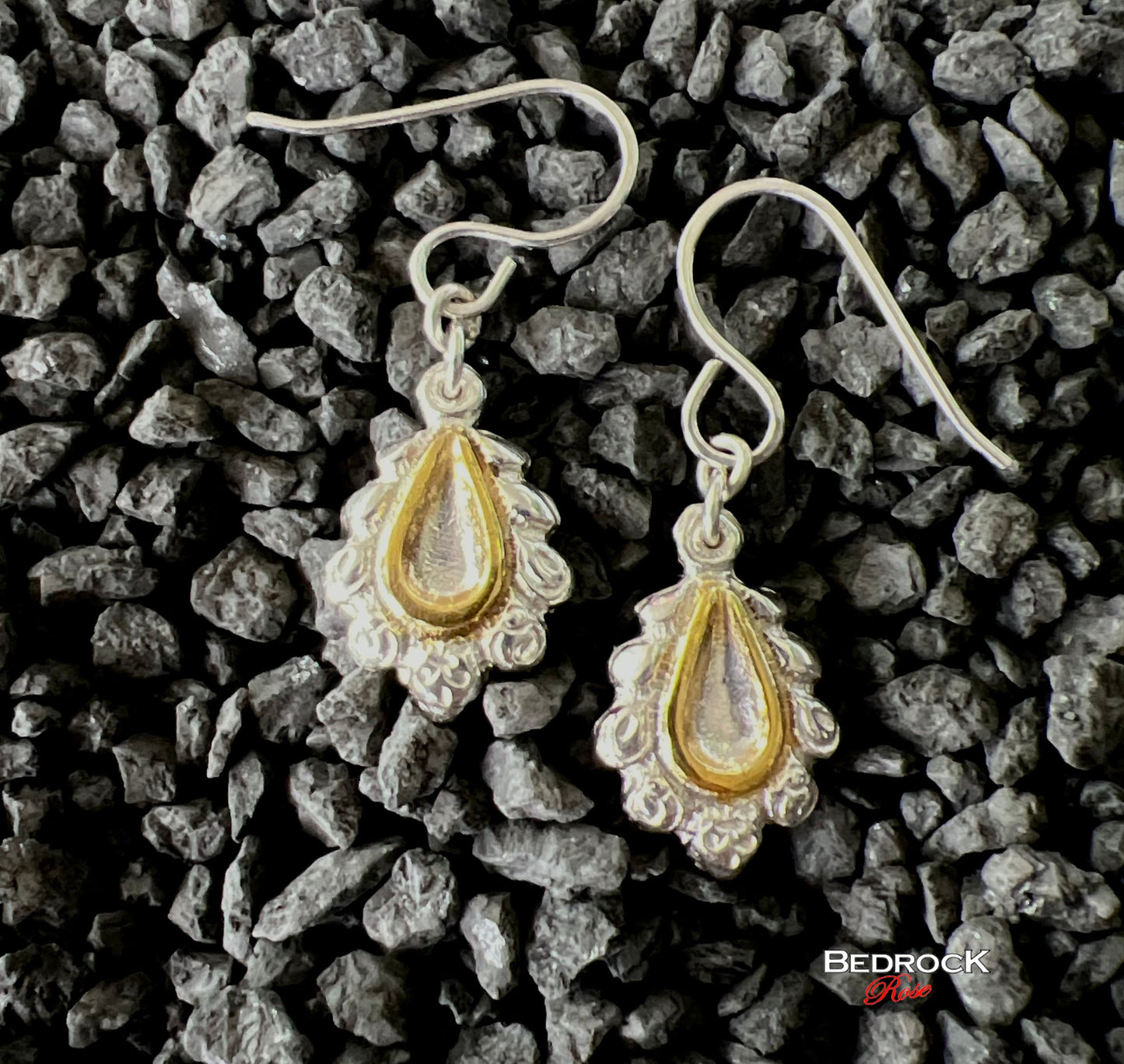 Charming Silver and Gold Chandelier Earrings, Silver and Gold Chandelier Dangling Earrings, Petite dangling earrings, gift for her