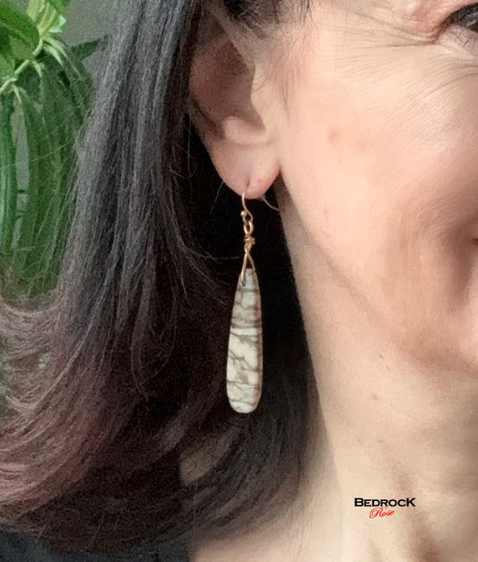 Picasso Jasper Gemstone Dangling Earrings, Picasso Stone Jewelry, Gift for Her