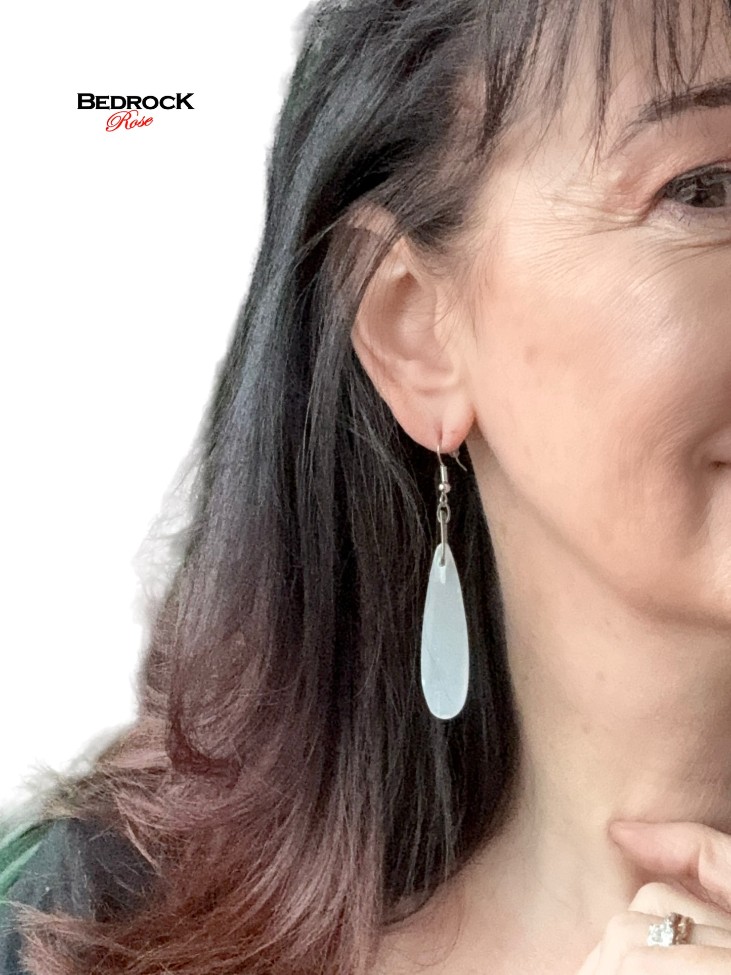 Moonstone gemstone earrings, White Gemstone Earrings, Gift for her, Moonstone psychic energy jewelry, Moonstone intuition earrings
