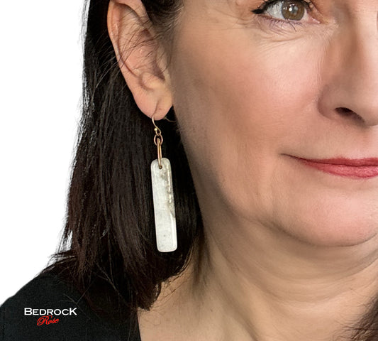 magnesite gemstone earrings, magnesite creativity stone jewelry, gift for her