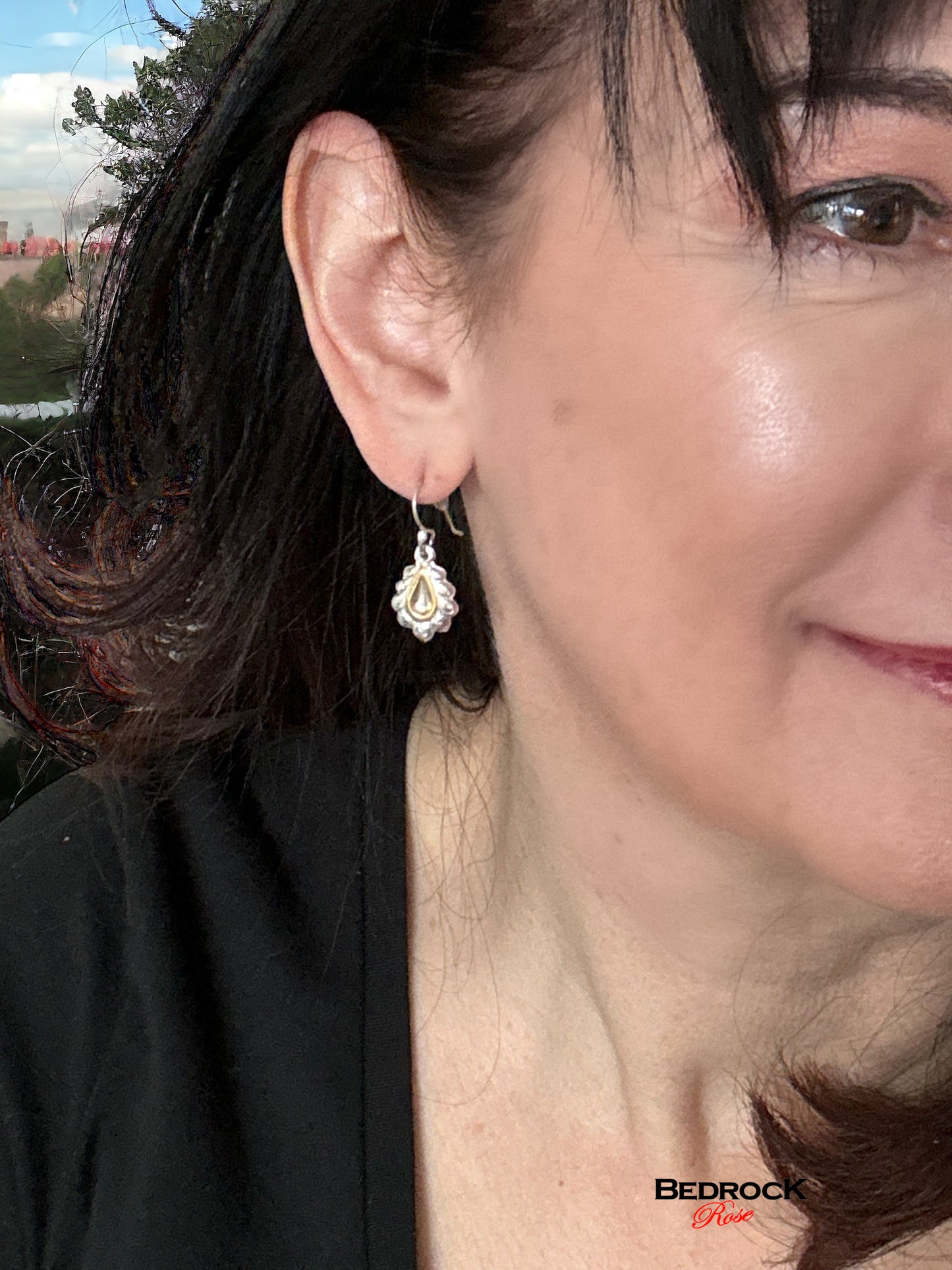 Charming Silver and Gold Chandelier Earrings, Silver and Gold Chandelier Dangling Earrings, Petite dangling earrings, gift for her
