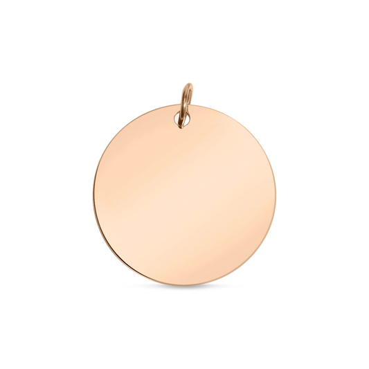 Personalized Engravable Mini Rose Gold Round Pendant
