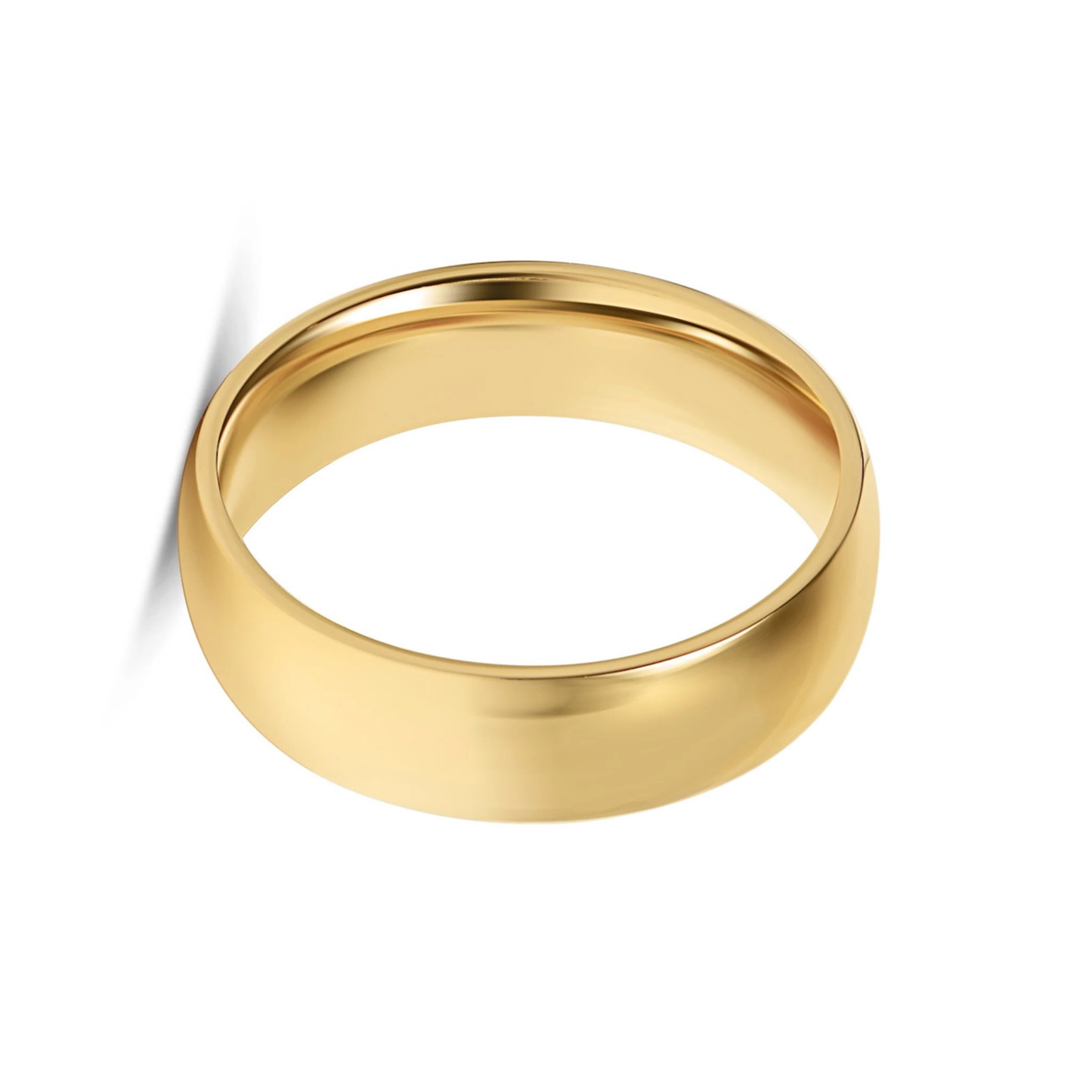 Personalized Highly Polished Rounded Stainless Steel Ring