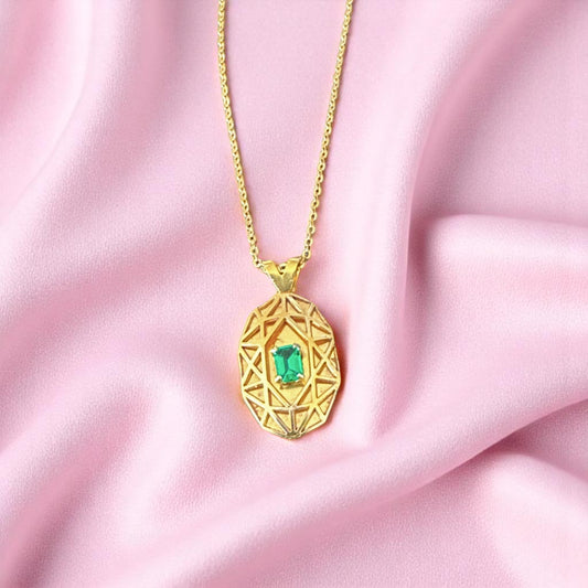 Gold Emerald Pendant
