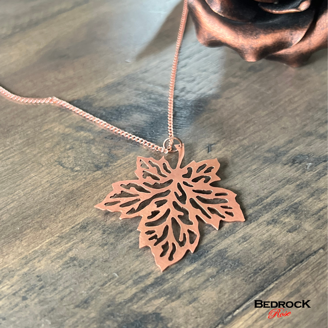 Copper Maple Leaf Necklace
