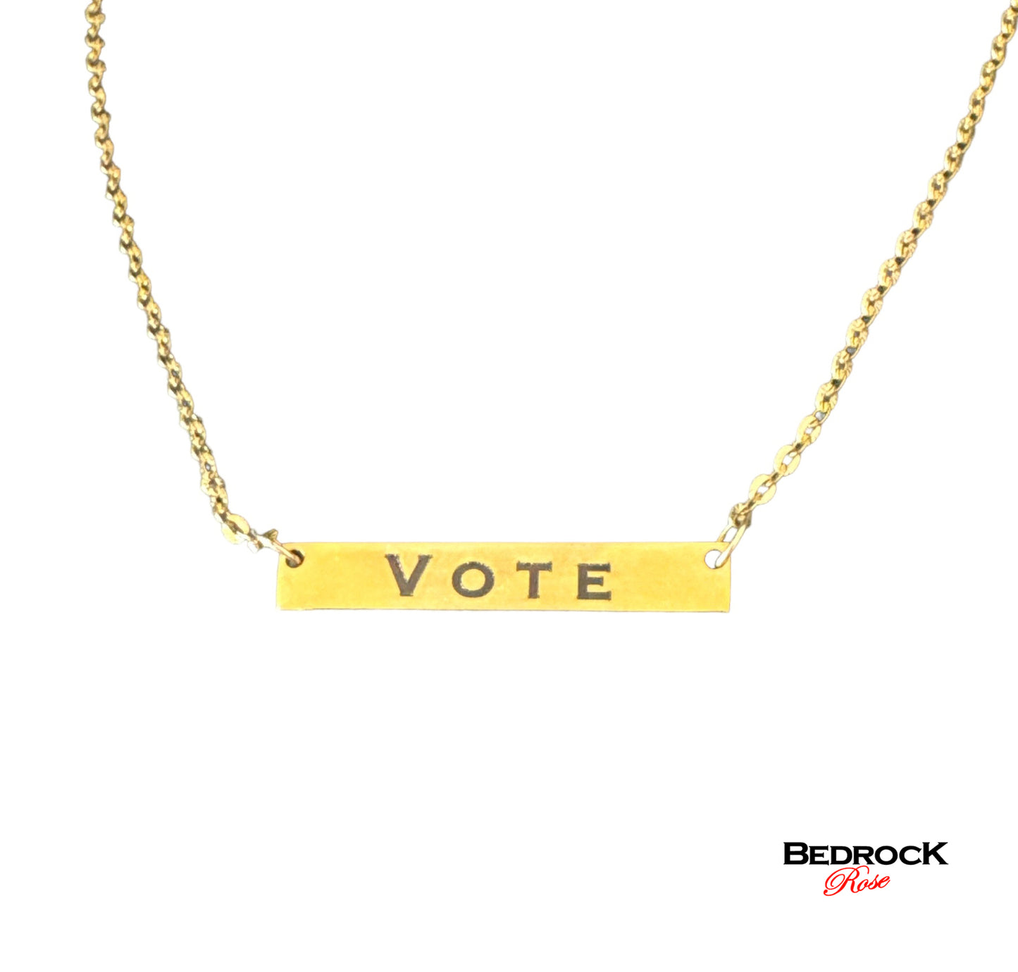 Gold Vote Necklace, Kamala Harris for President, Answer the Call, Democracy jewelry, coconut tree story, Gift for Patriotic women, Vote