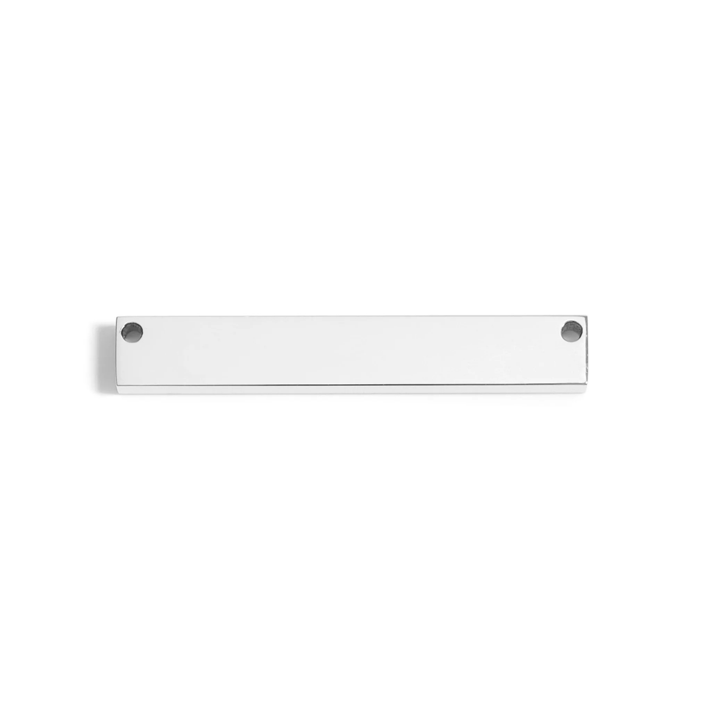 Personalized silver bar horizontal necklace, gift for her, engraved necklace