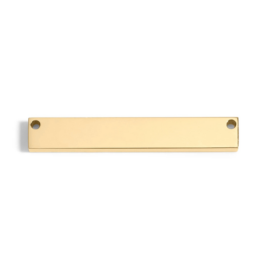 Personalized gold bar horizontal necklace, gift for her, engraved necklace