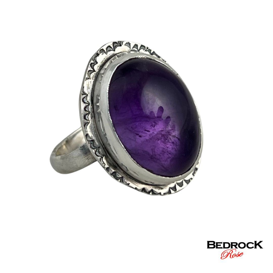 Stunning 925 Sterling Silver Amethyst popular Ring