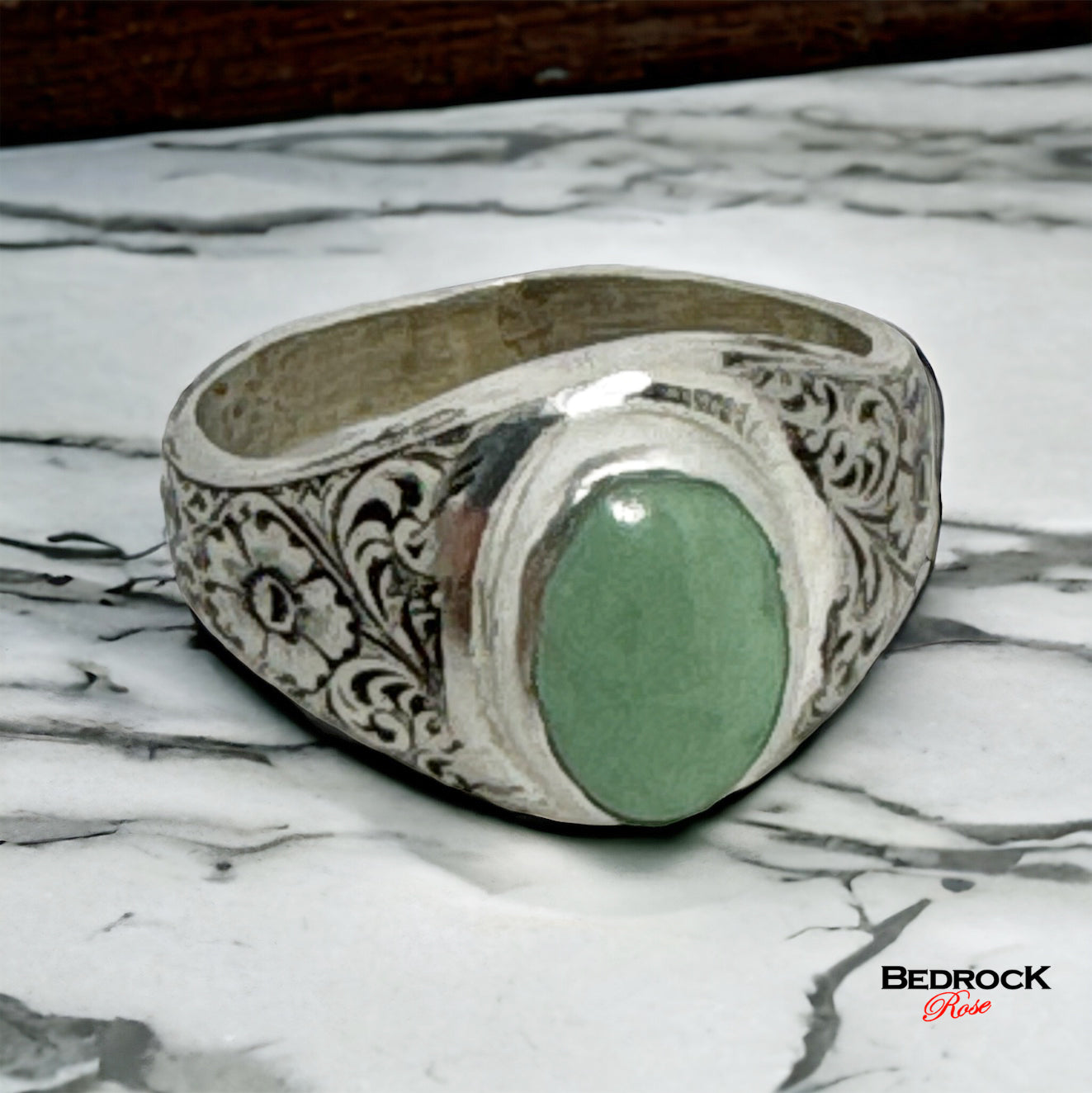 Variscite gemstone ring, variscite grounding gemstone ring, variscite garden ring, green gemstone ring, floral ring, variscite sterling silver ring, gift for her