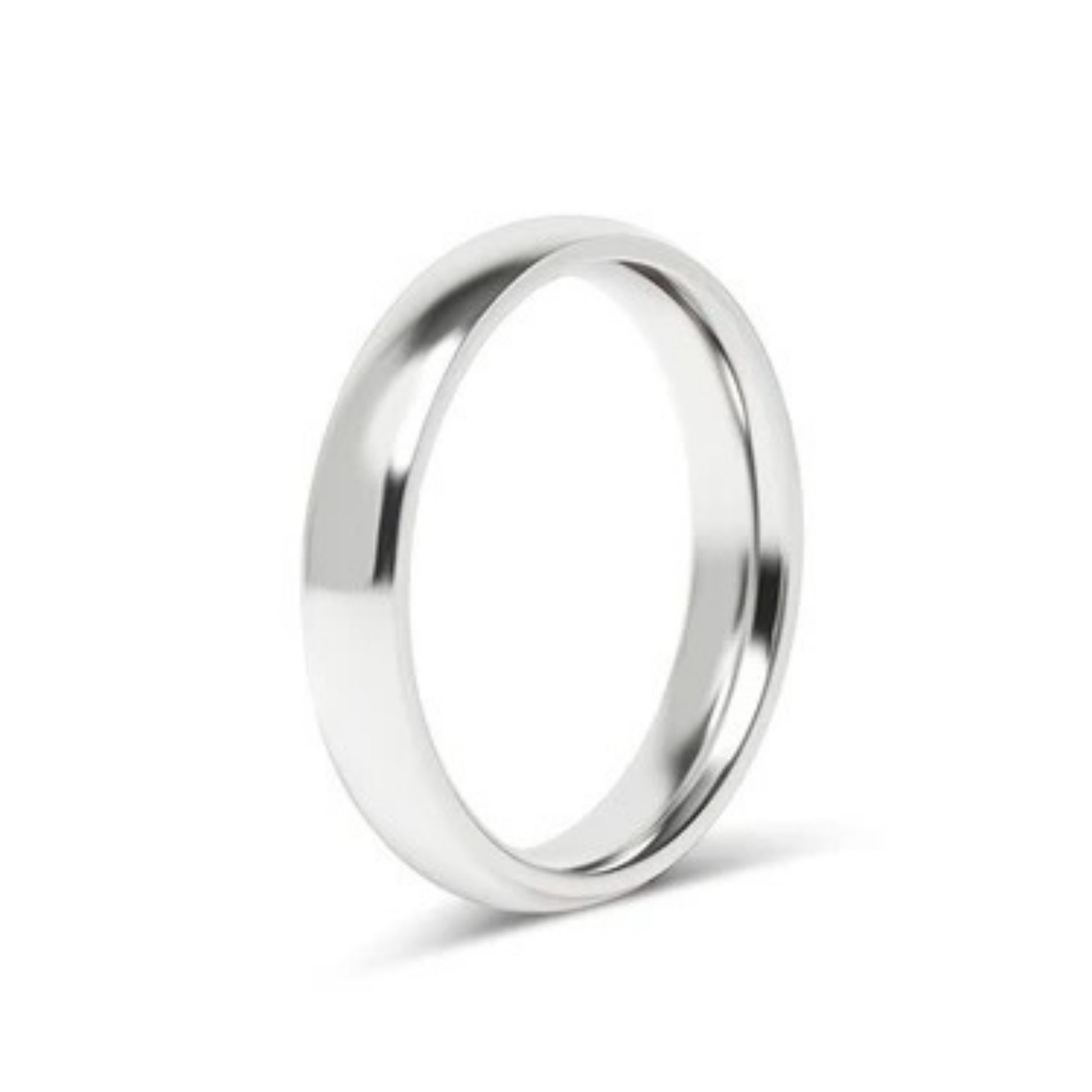 Silver rounded ring band, stainless steel, engravable, personalizable, custom jewelry, gift for him or her