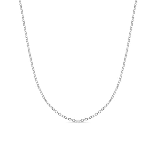 Silver crimped chain