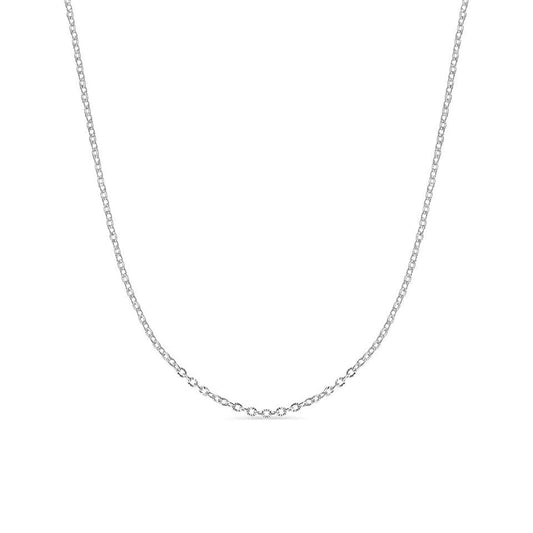 Silver crimped chain
