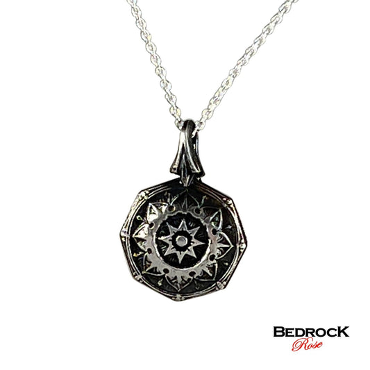 Mandala pendant, symbolic jewelry, handcrafted necklace, delicate pendant, spiritual jewelry, meaningful gift