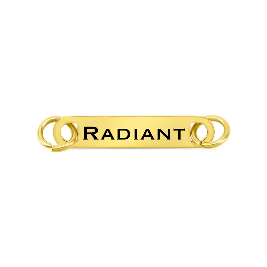 Personalizable Gold Curved Bar Bracelet