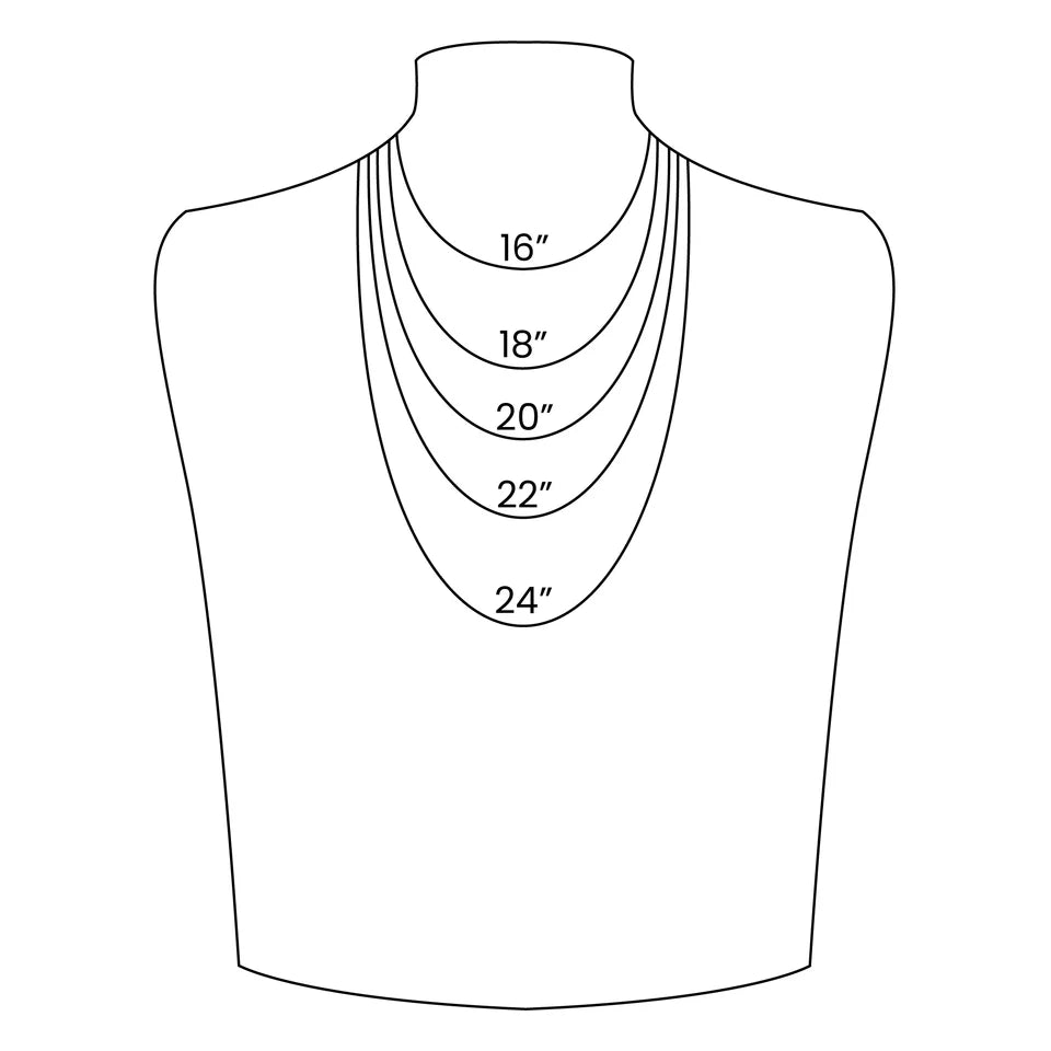 necklace size illustration