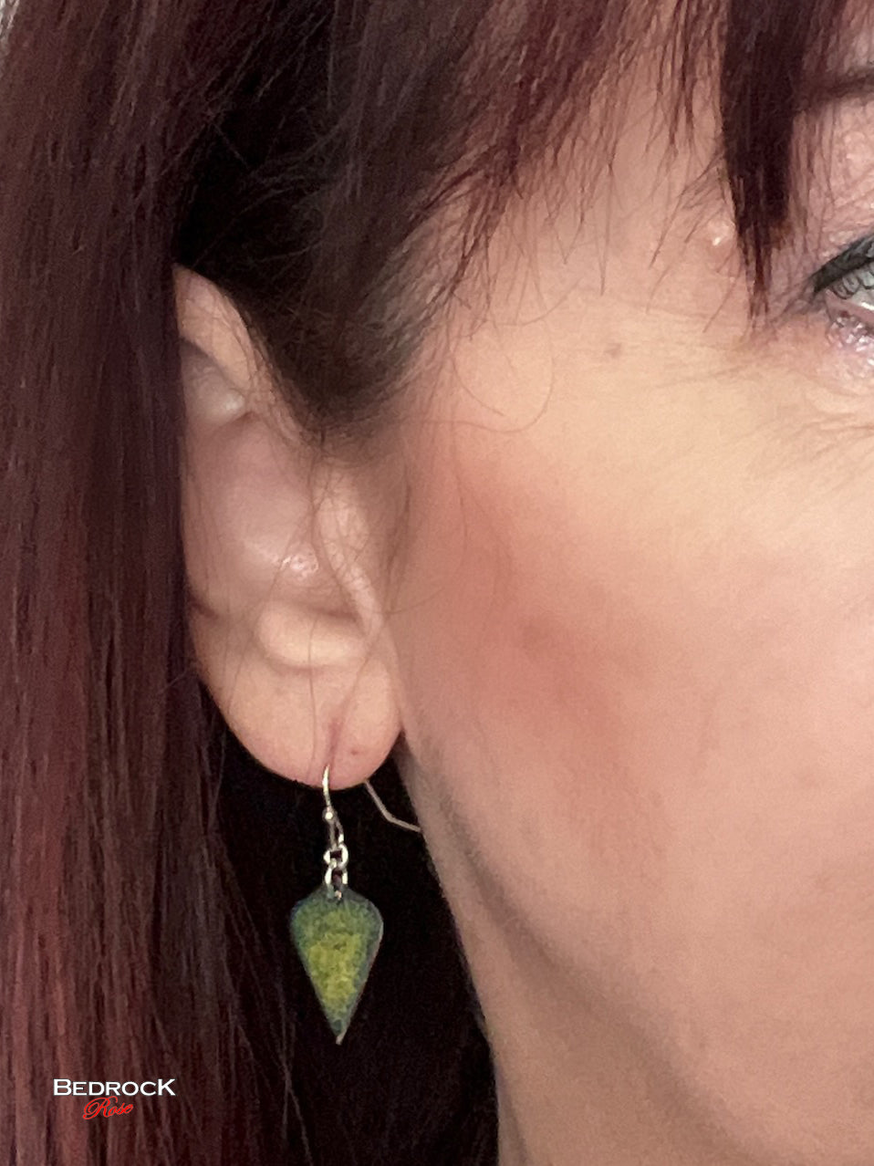Yellow and Blue Arabesque Dangling Earrings, Handcrafted Jewelry, Gift For Her