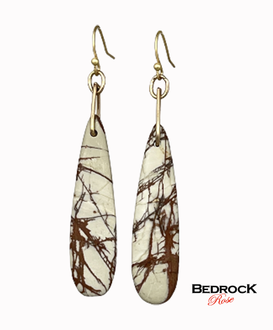 Picasso Jasper Gemstone Dangling Earrings, Picasso Stone Jewelry, Gift for Her