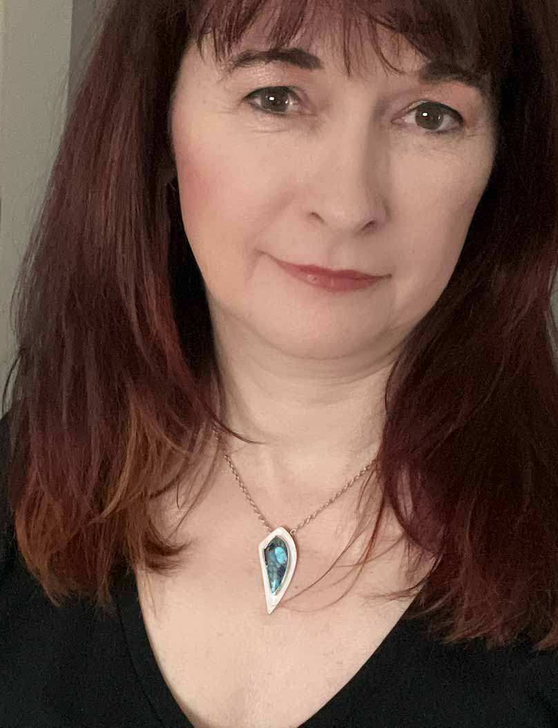 Kingman Turquoise, Lapis, and Bronze Pendant Bedrock Rose