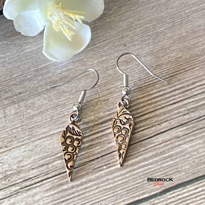 Arabesque Grapevine Dangling Earrings Bedrock Rose, Rose gold-hue, Wine-inspired, nature-inspired jewelry