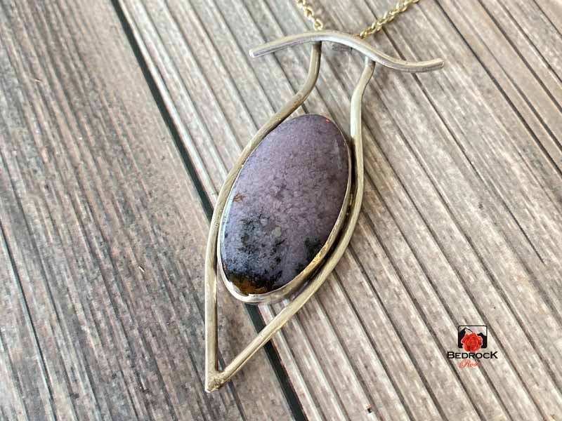 Framed Purple Jasper Pendant Bedrock Rose