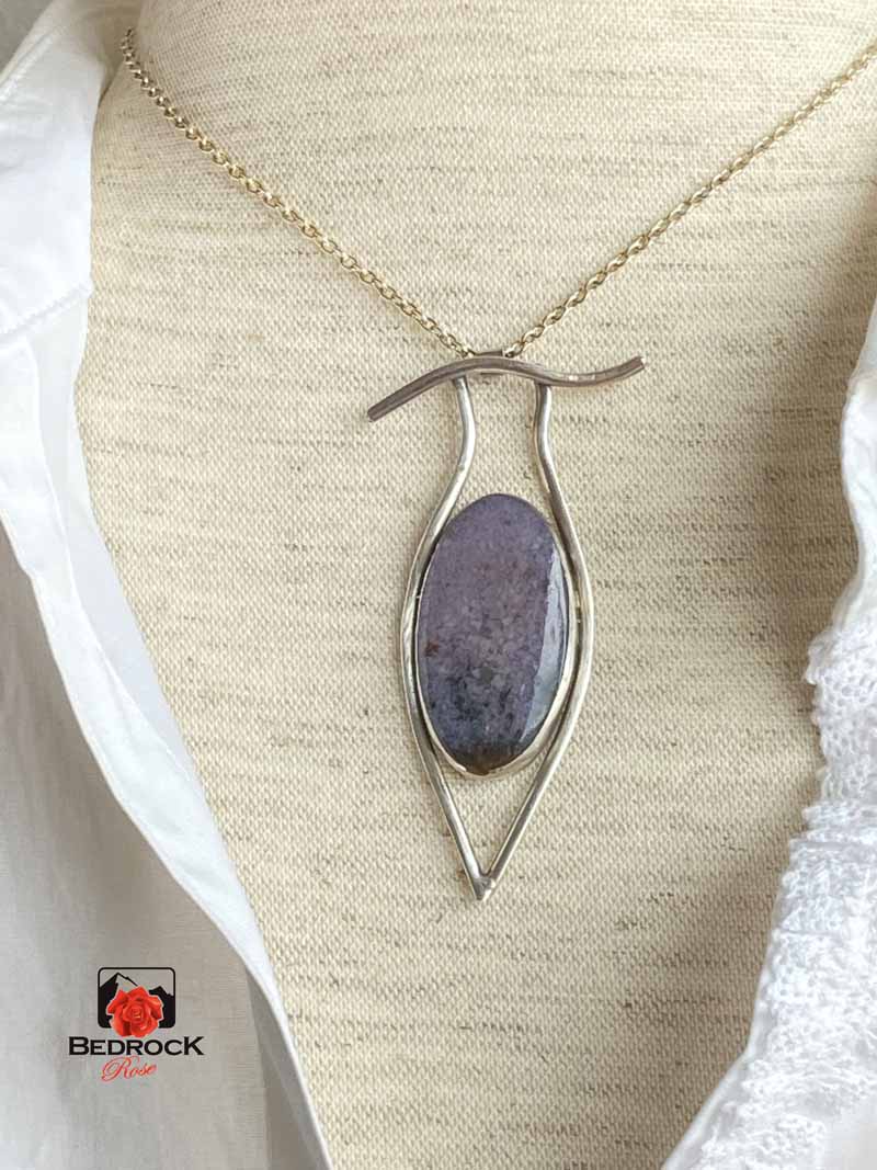 Framed Purple Jasper Pendant Bedrock Rose