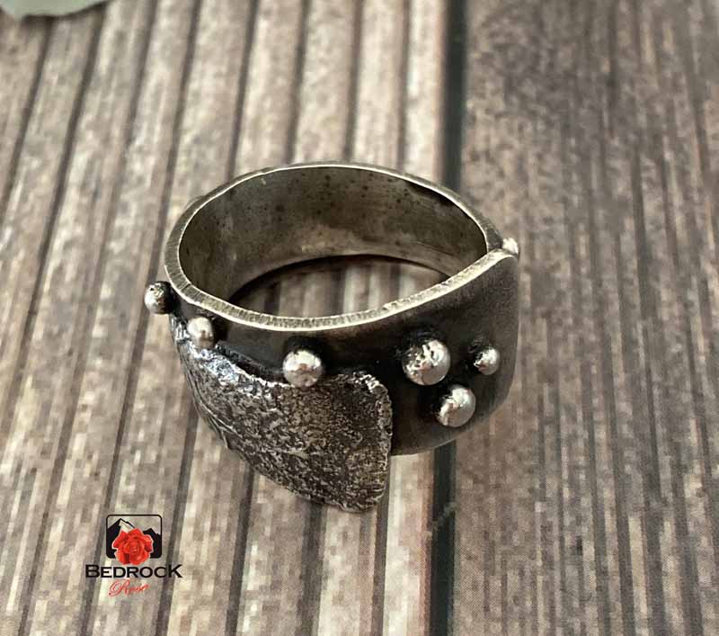 Sensational Fused Sterling Ring Bedrock Rose