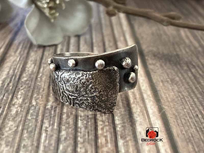 Sensational Fused Sterling Ring Bedrock Rose