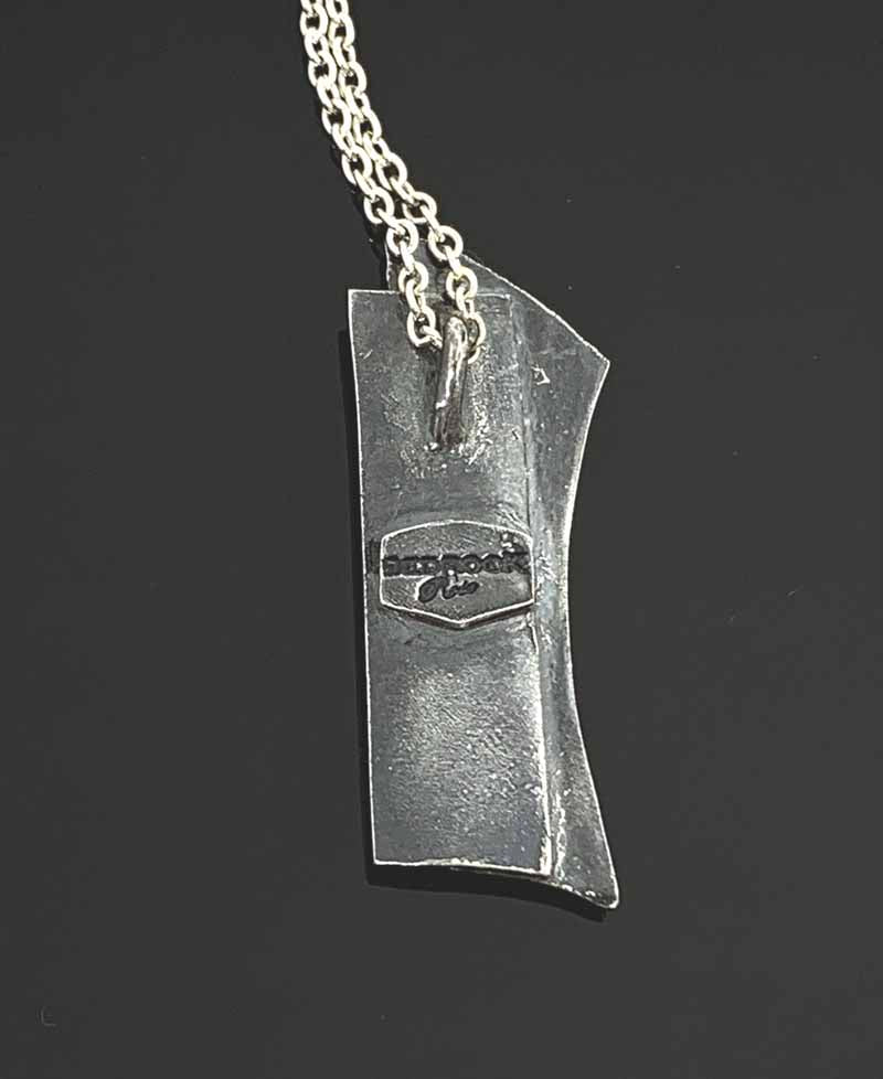 Chic Handcrafted Fine Silver Pendant Bedrock Rose