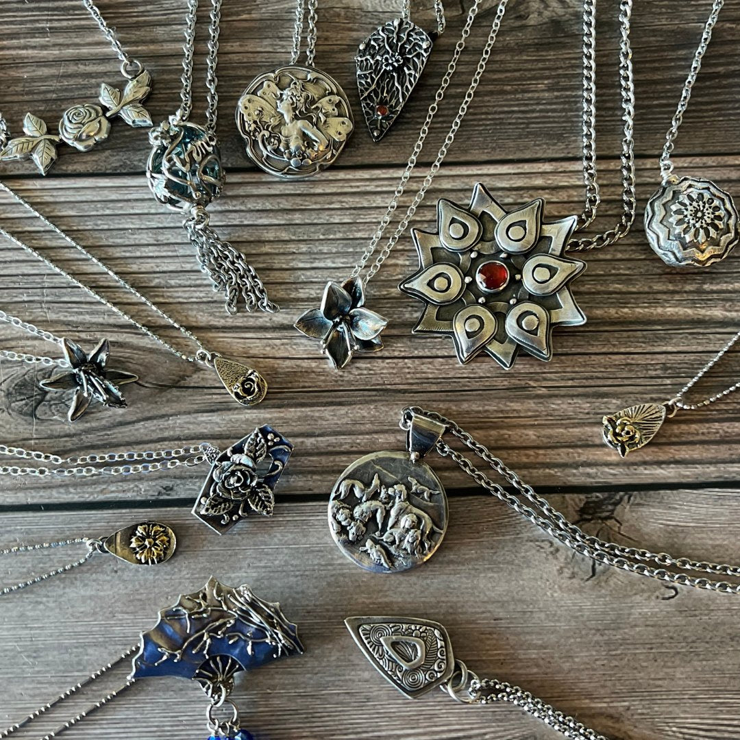Bedrock Rose Silver and Gold Pendants & Necklaces