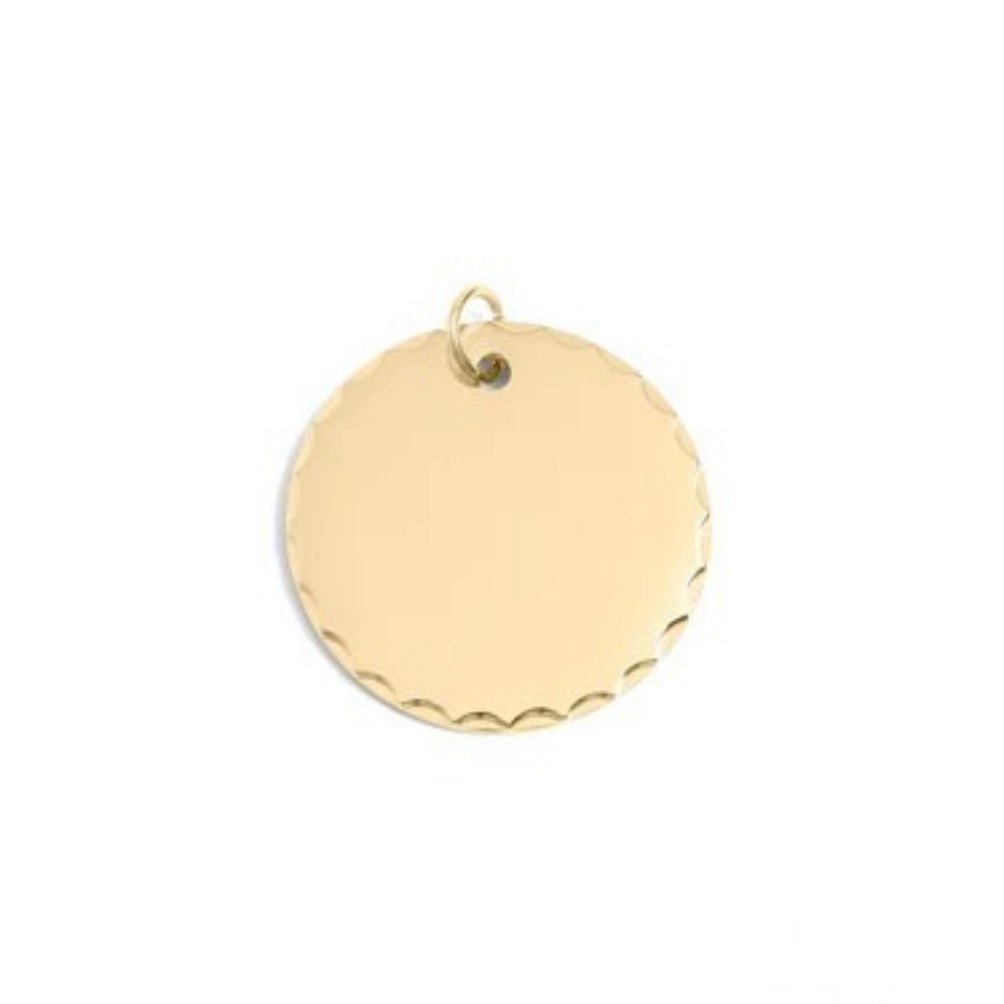 Personalized Scalloped Round Pendant