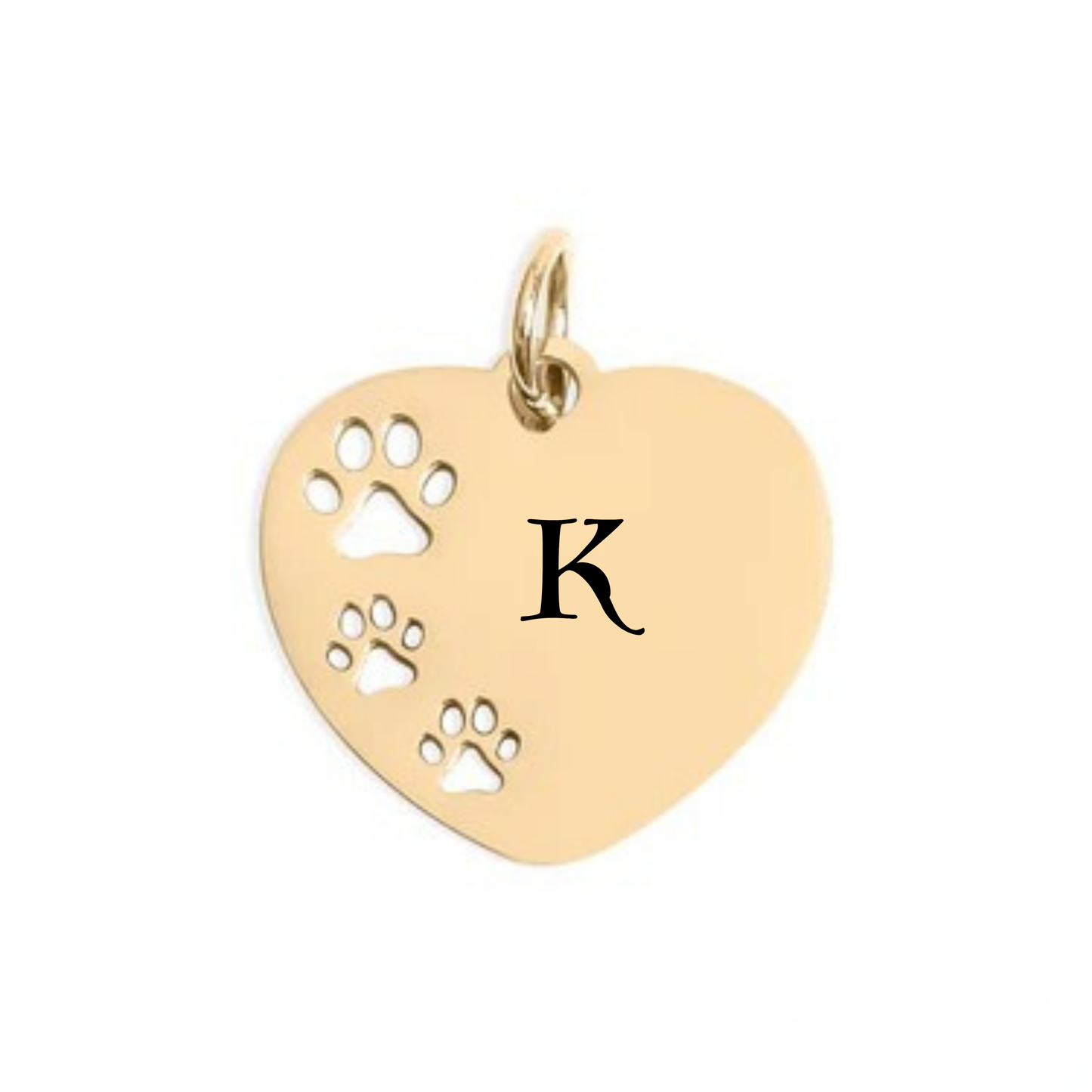 Personalized Paw Print Heart Tribute Pendant