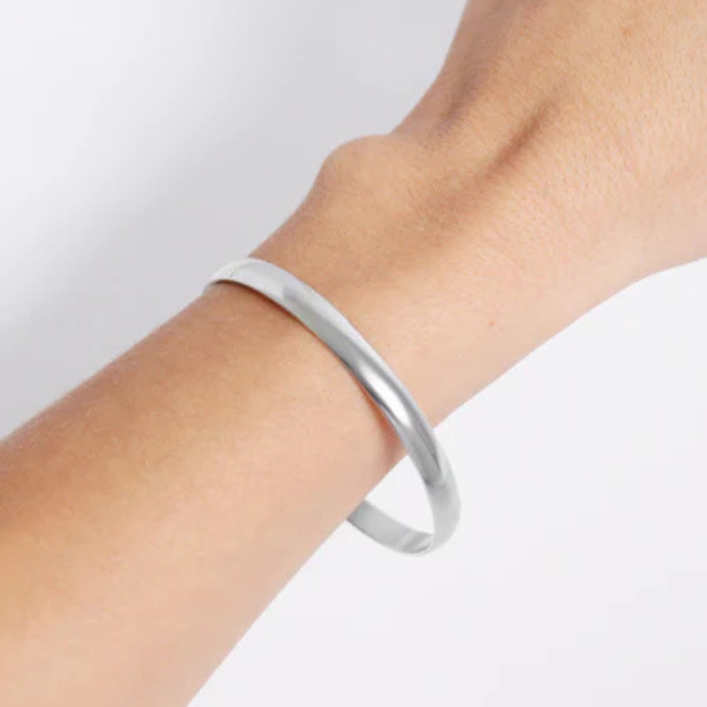 Personalized Stainless Steel Bangle Bracelet | Custom Engraved Inner Band