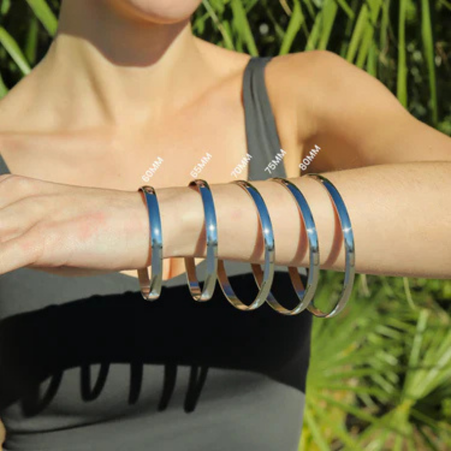 Personalized Stainless Steel Bangle Bracelet | Custom Engraved Inner Band