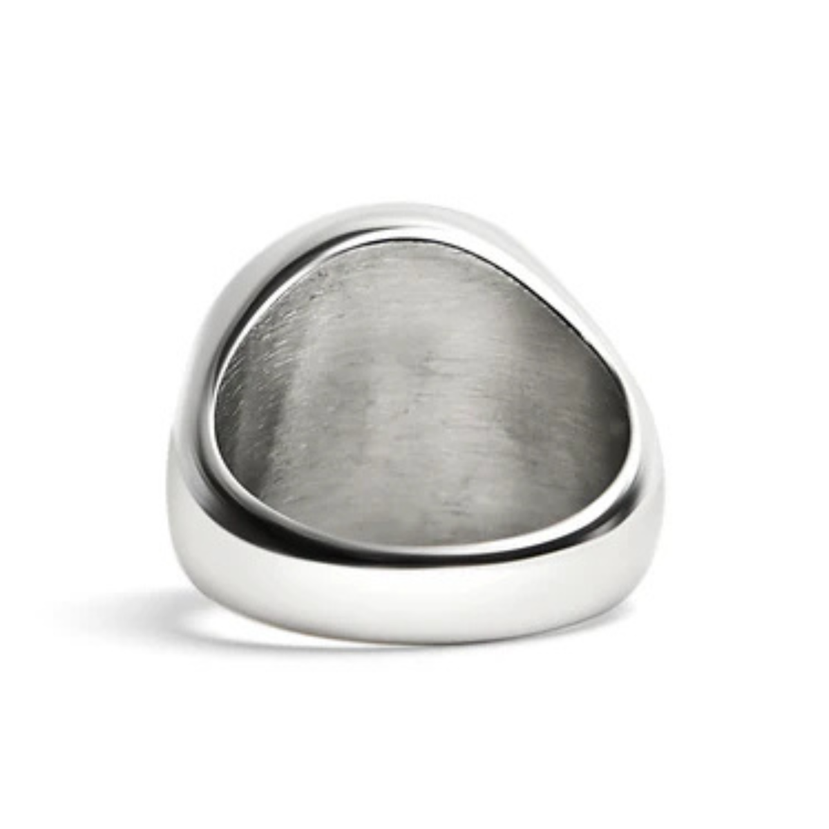 Round Signet Ring | 18mm Personalized Engraved Stainless Steel