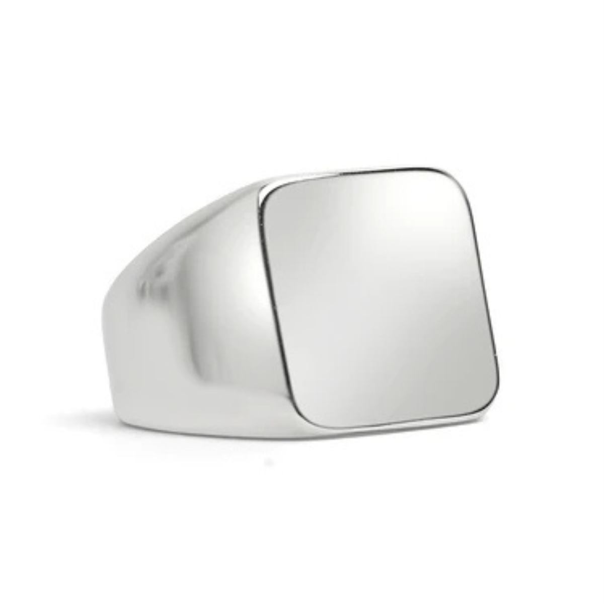Square Signet Ring | 15mm Personalized Engraved Stainless Steel