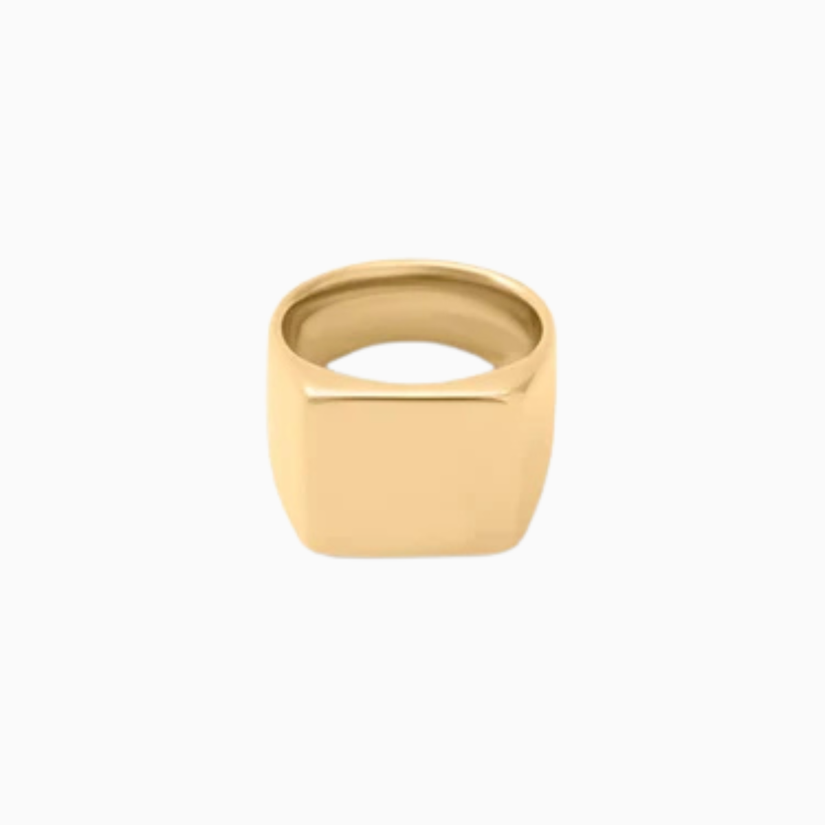 Square Signet Ring | 15mm Personalized Engraved Stainless Steel