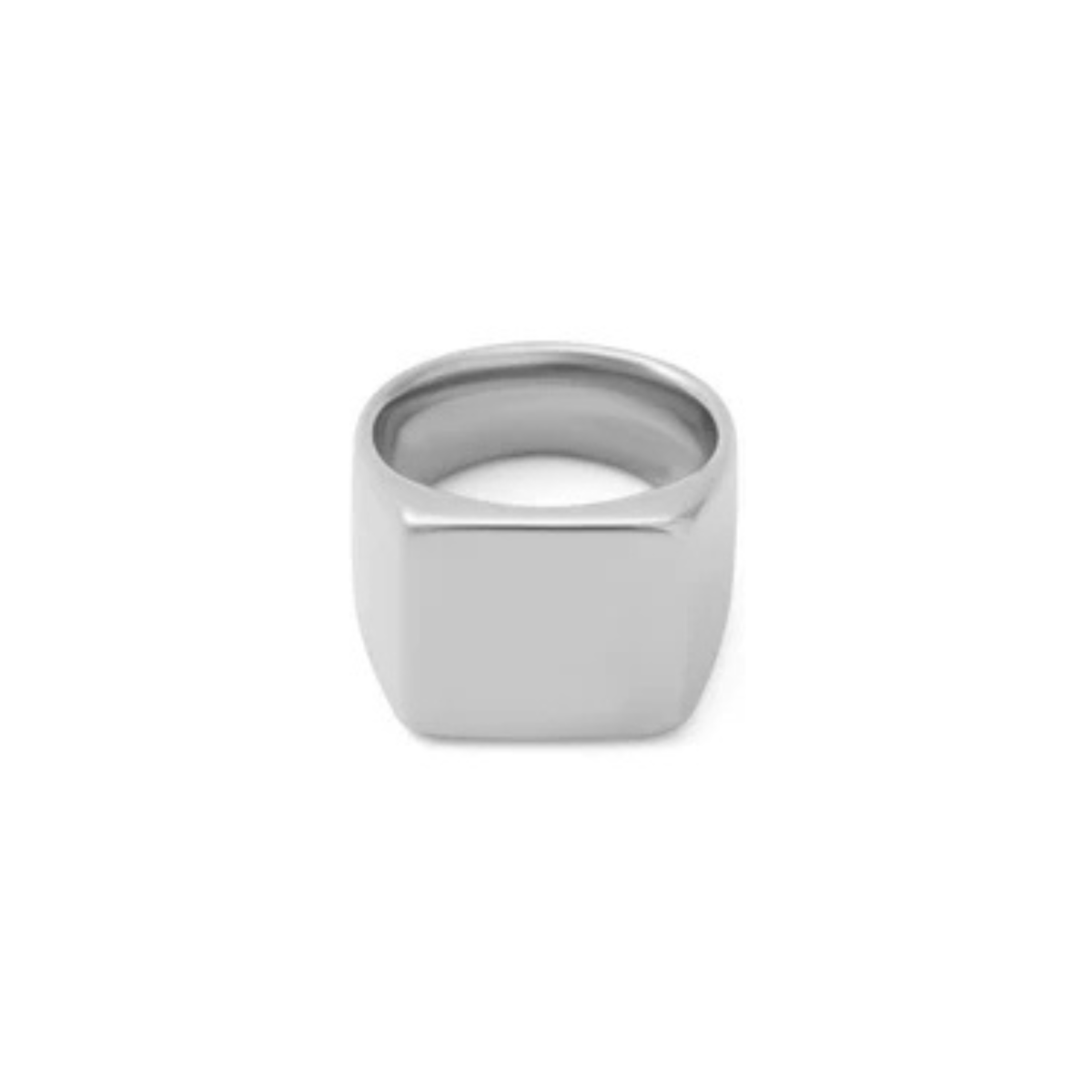 Square Signet Ring | 15mm Personalized Engraved Stainless Steel