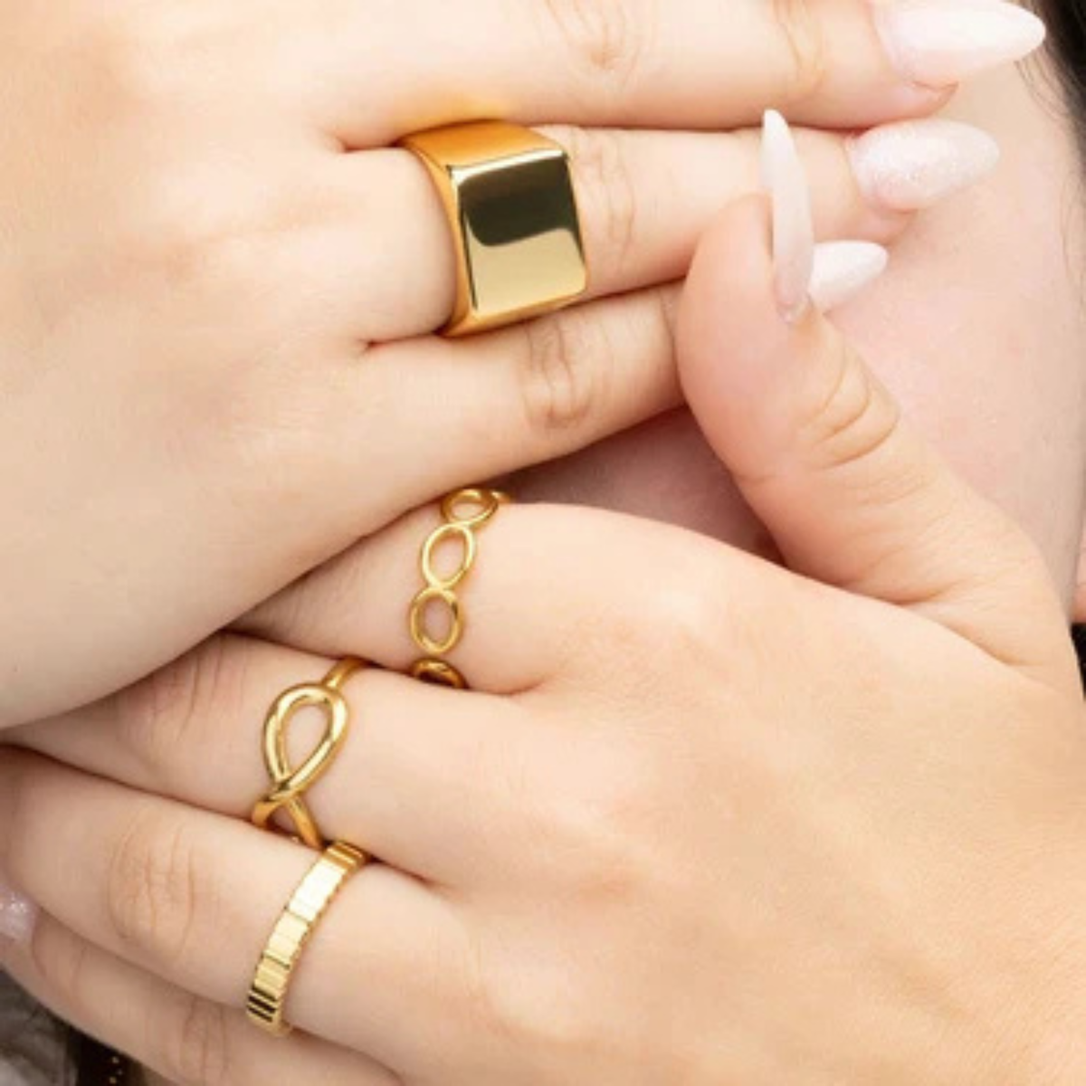 Square Signet Ring | 15mm Personalized Engraved Stainless Steel